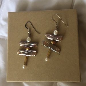 (Last Chance!) Freshwater Pearl Dragonfly Earrings